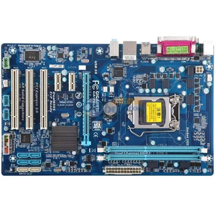 

Used original H61 motherboard for Gigabyte GA-P61A-D3 DDR3 LGA 1155 P61A-D3 boards USB 3.0 16GB H61 Free shipping