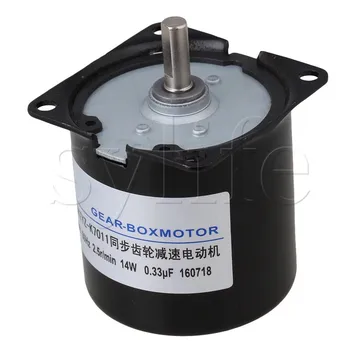 

Generic High Torque AC 220V 2.5RPM Gear-Box Electric Synchronous Gear Motor