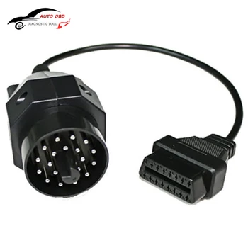 Kopen OBD 2 OBD II Adapter Kabel Voor bmw 20 Pin Man OBD2 16 Pins Connector e36 e39 X5 Z3 Verlengkabel Diagnostic Tool