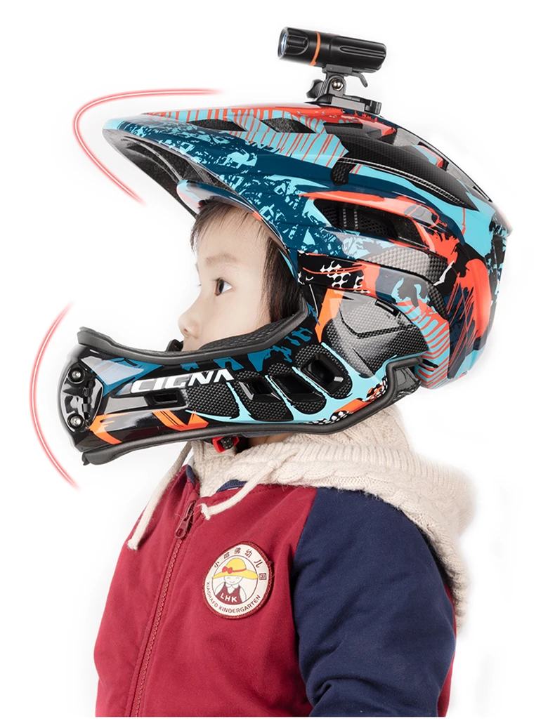 Детские велосипедные шлемы, Полнолицевая камера, устанавливаемая Детская безопасность, спортивные велосипедные шлемы с usb зарядкой, задний фонарь, велосипедные шлемы