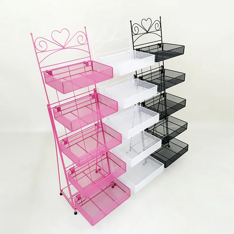 

5-layer Cosmetic shelf display rack&Nail polish shelf