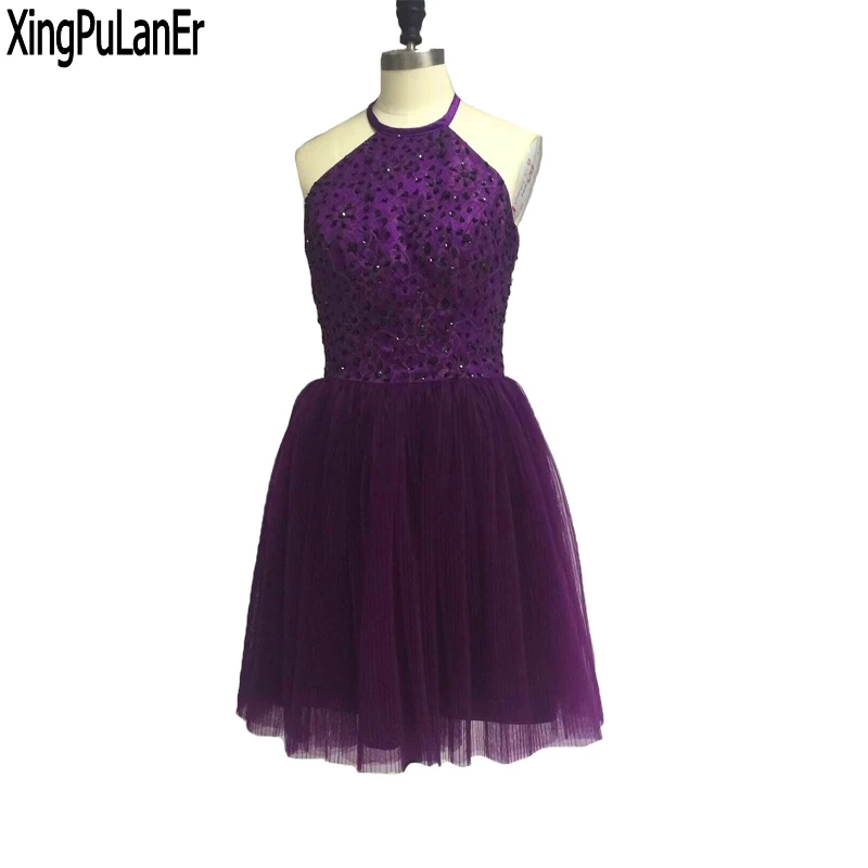 vestido roxo curto