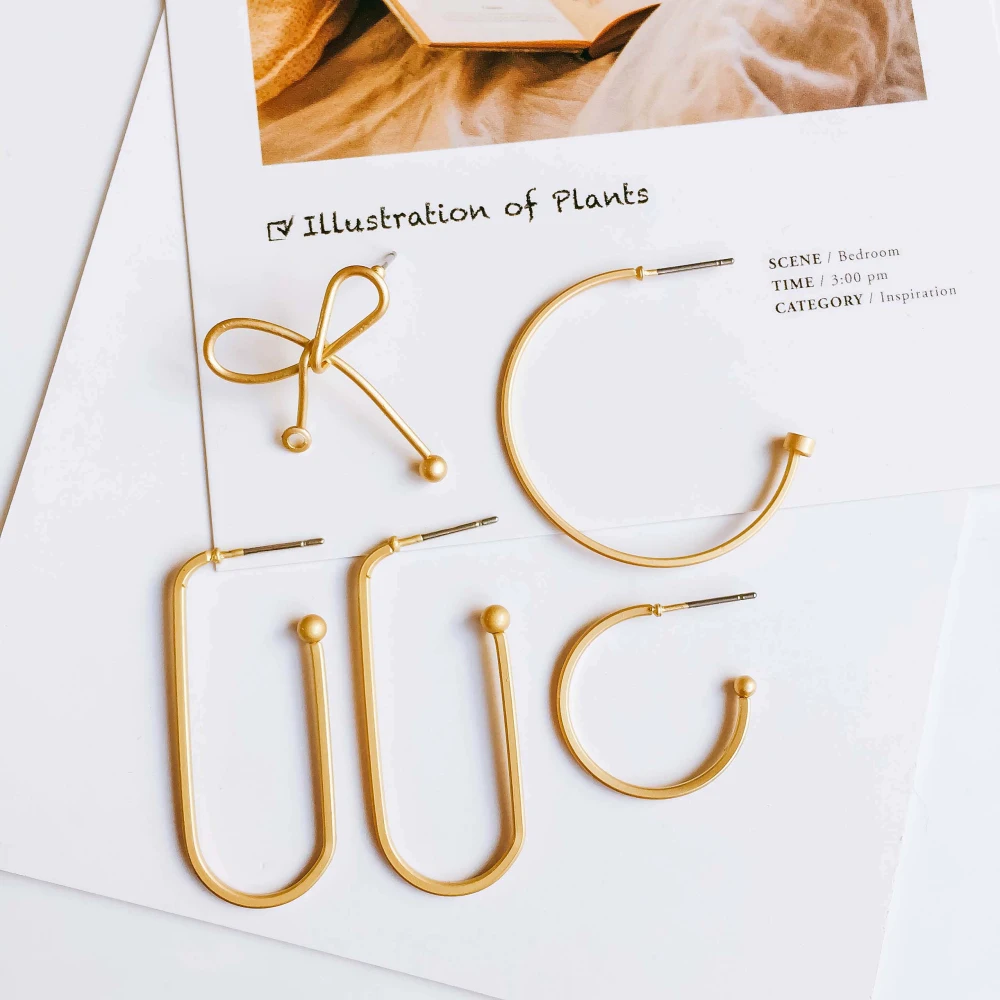 

Gold Color Plated Wire Stud Earring Diy Material Eardrop Accessories Pendant Charms Jewelry Component 6pcs