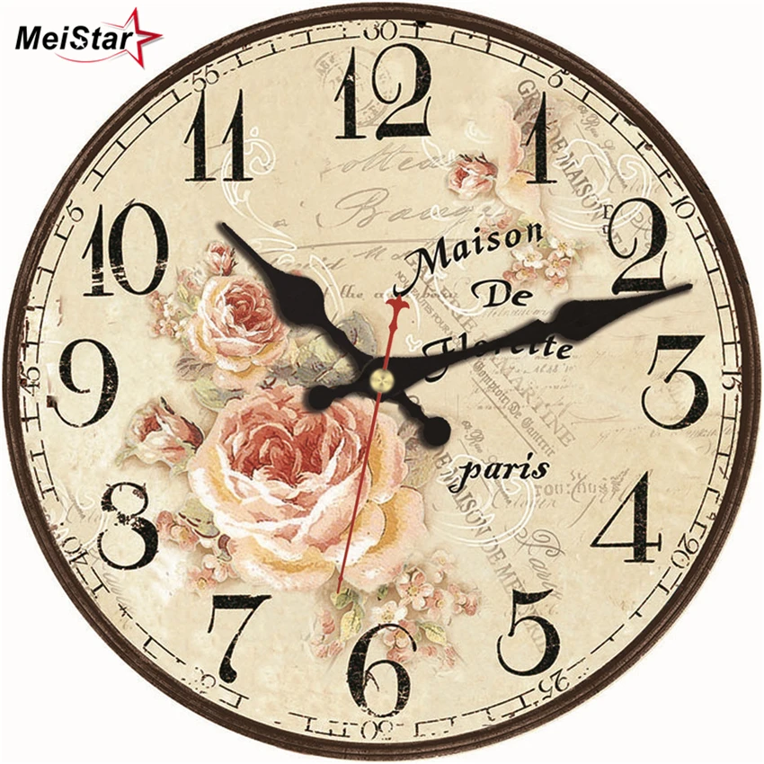 Reloj pared vintage, Relojes manualidades, Decoupage antiguo