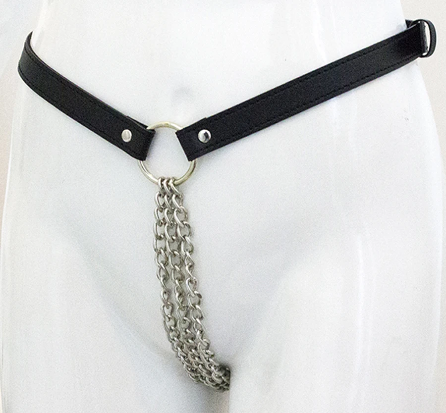 Metal Chain Crotch Open Thong Metal Chain Crotch Open Thong