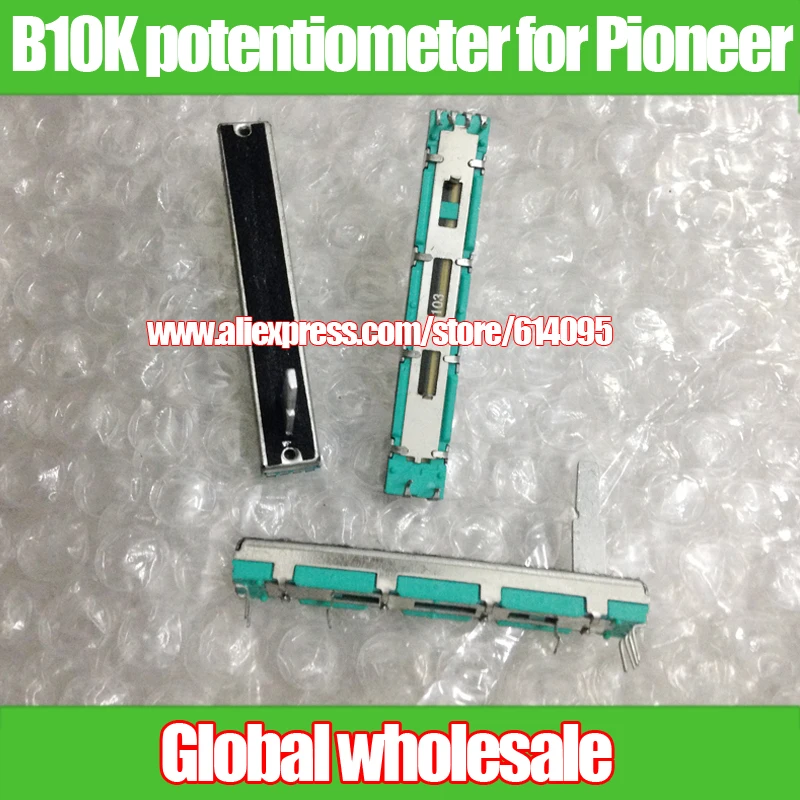 5Pcs 60Mm Fader Mixer Doppio Potenziometro Volume B10K Per Pioneer Djm 400 500 600 800