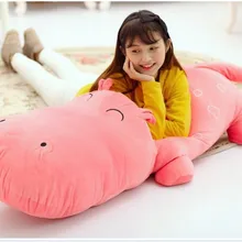 Огромный Прекрасный Бегемот игрушки плюшевые куклы мультфильм Бегемот кукла игрушка в подарок около 160 см розовый