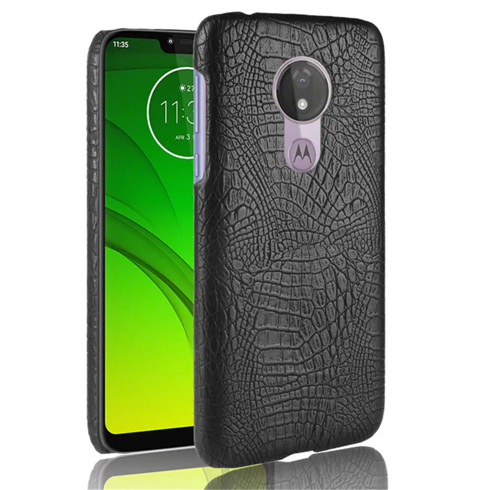 

For Motorola Moto G7 Power Case 6.2 inch Luxury Crocodile Skin PU Leather Thin Hard Back Cover Case For Moto G7Power Phone Cases