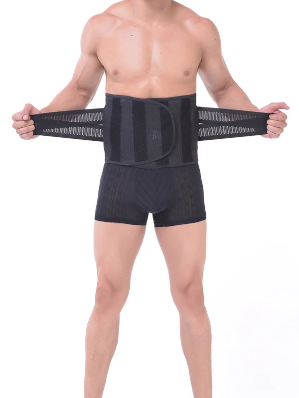 New men weight loss body slimming waist trainer belt adjust breathable
