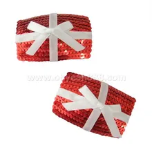 NCW083 Hot sale red sequin wedding intimates special design women clothes underwear sexy dress nipple cover with bowknot