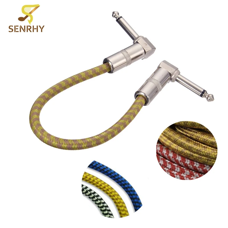 

27.5cm Nylon Mesh Fabric Guitar Pedal Patch Cable Guitar Pedal Effects Patch Cable Wire Cord Effect Pedal Guitar Accessories