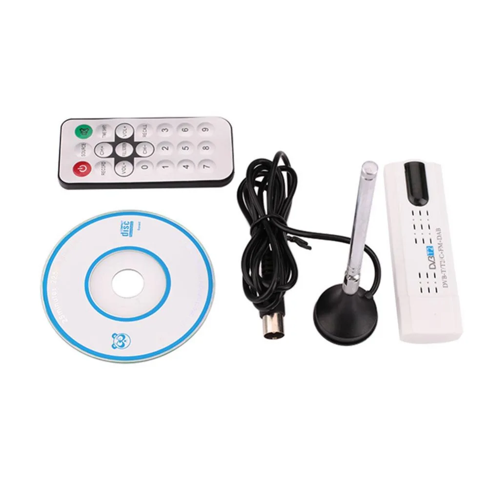 

BCMaster USB Digital TV Tuner Stick DVB-T2/T/C DVB FM+DAB Recorder Receiver Cable Compact