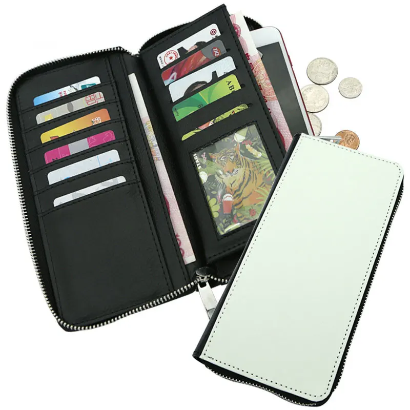 

sublimation blank wallets purse with zipper hot transfer printing wallet bag consumable DIY gifts 5pcs/lot new arrival