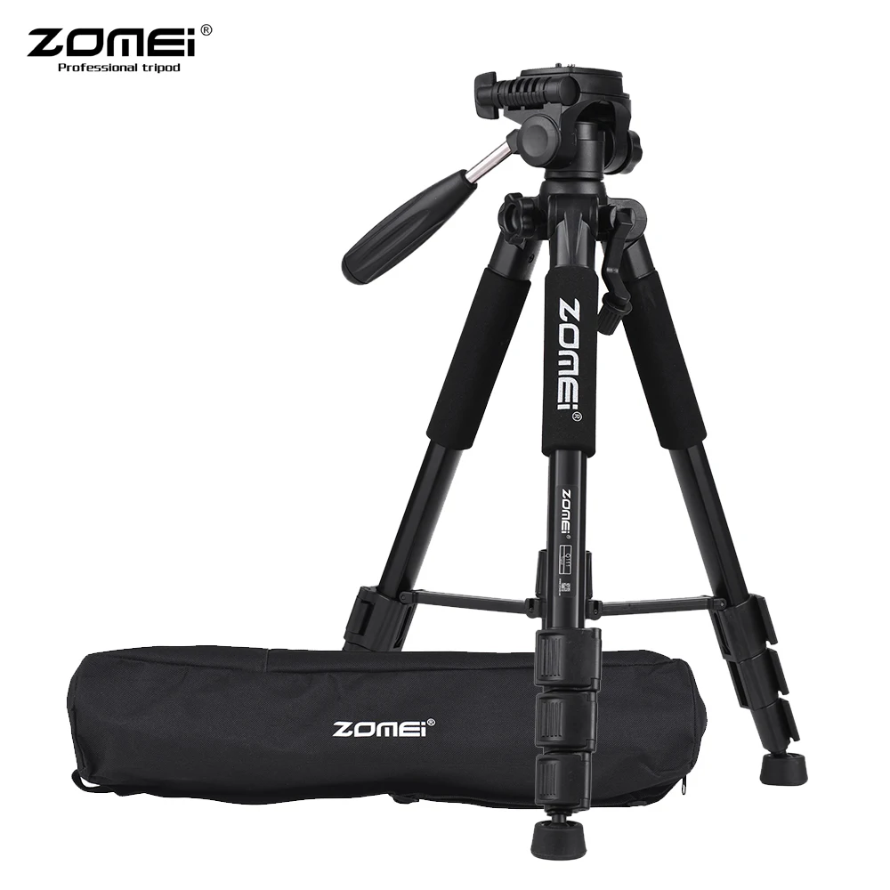 ZOMEI легкий портативный алюминиевый сплав камера дорожный штатив с быстроразъемной пластиной/сумка для переноски для Canon Nikon sony DSLR