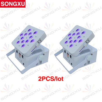 

SONGXU 2pcs/lot 12X10W 4in1 RGBW Wireless DMX Battery Par Light for Easy Moving Party Event/SX-WBPL1210