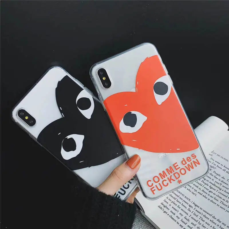 

Ins Love Painted Transparent Soft Shell For Iphone 6 6S 7 8plus X Xs Xr Xsmax