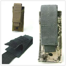 Военная Тактическая одна Пистолетная обойма чехол ножевой фонарик оболочка страйкбол охотничьи боеприпасы Molle Ножи сумка