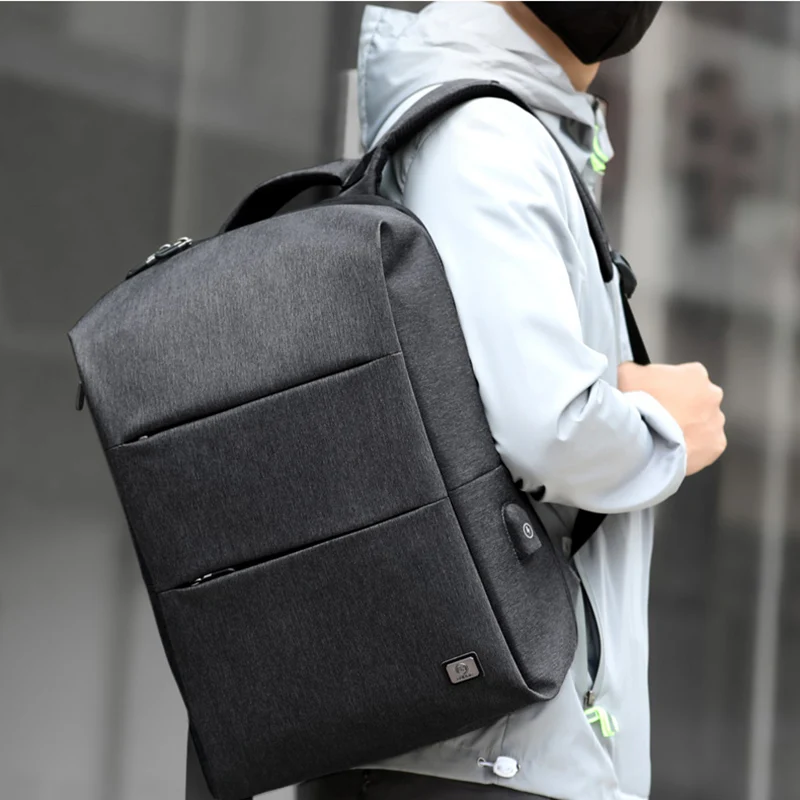 

ZZINNA Business Backpack Back Anti-theft Pocket 15 Macbook Laptop USB Charge Backpack for Men Students Bag Water Resistant