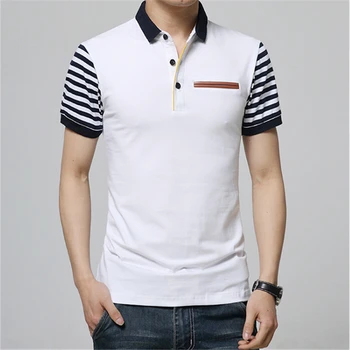 

Summer Stand Collar Polo Shirt For Men Short Sleeve Casual Men Shirts Slim Fit Polo Homme Cotton Tees Male Casual Tops D0174