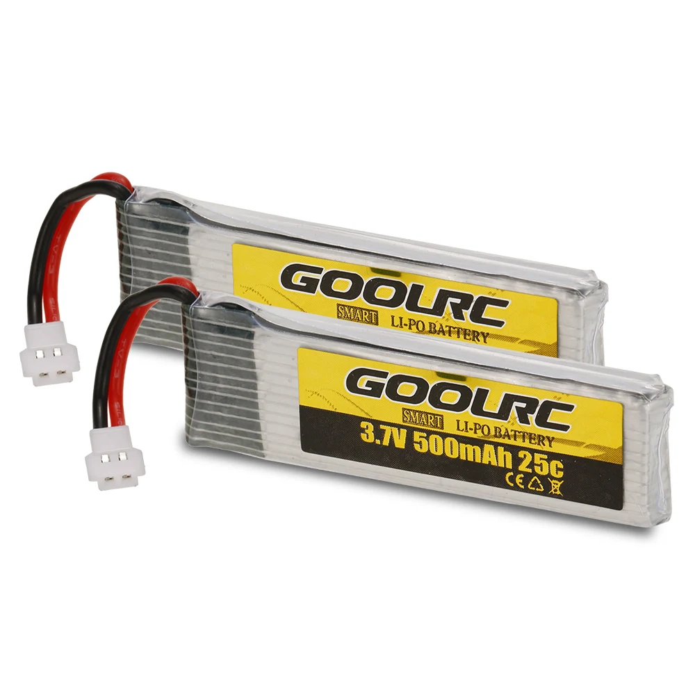 

2pcs Original GoolRC 3.7V 500mAh 25C LiPo Battery for GoolRC T37 JJR/C H37 RC Drone Quadcopter