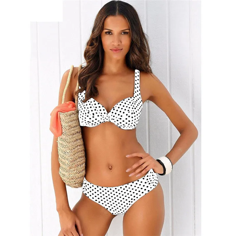

Minimalism Le 2019 Push Up Women Swimsuit Bikini Dot Swimwear Sexy Bikini Set Bathing Suit Beachwear Brazilian Low Waist Biquini