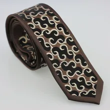 Yibei Coachella галстук коричневый Пейсли Галстуки граничит с хаки Пейсли тощий галстук ручной работы Marca микрофибры Cravate для Для мужчин