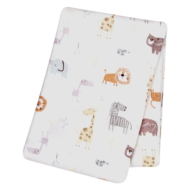 TrendLab 101517 Crayon Jungle Deluxe Flannel Swaddle Blanket