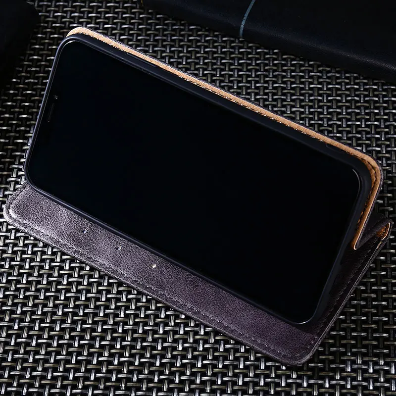 Para Sony Xperia L2 caso de lujo cubierta de tirón de cuero con soporte ranura para tarjeta Vintage caso para Sony Xperia L2 funda sin imanes