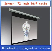 72-inch projection screen 16:9 screenhome theater projector screen HD projector screen electric curtain Wireless Remote