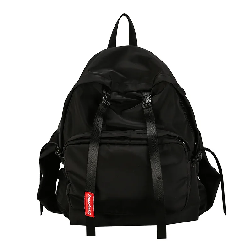 

School-Bags Backpack Mochilas Top-Handle-Bag Teenage-Girls Black Rivet Tassel