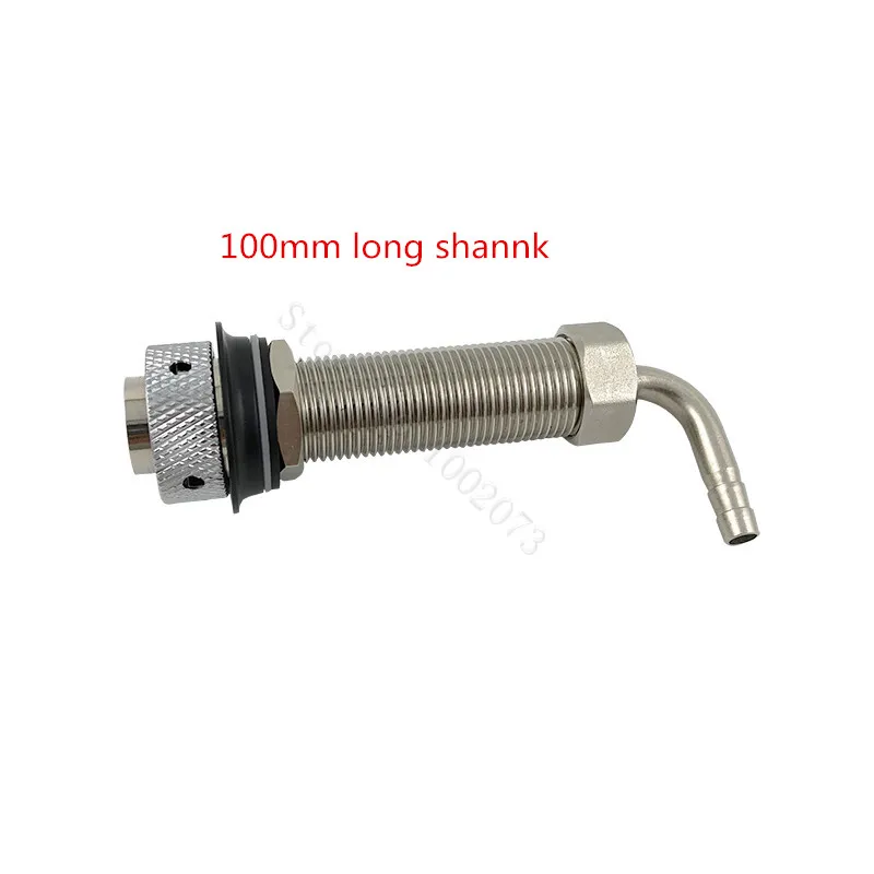 4 Inch 100mm Long G5/8 Draft Beer Tap Shank With Nut Tail Elbow Kit For