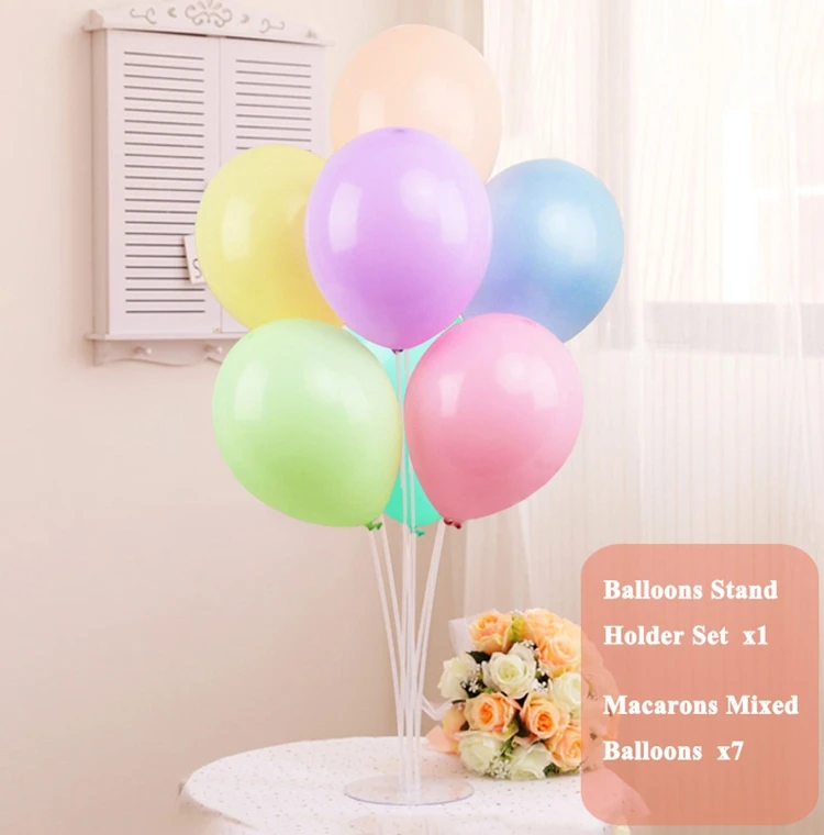 7 Tubes Balloons Stand Holder Column Wedding Table Decorations Bachelorette Party Baby Shower Its a Boy Girl Birthday Supplies