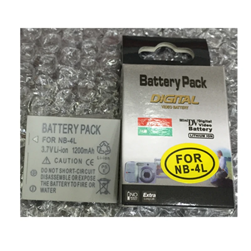 

NB-4L Digital Camera Battery NB 4L lithium batteries pack NB4L For Canon IXUS 60 65 80 75 100 I20 110 115 120 130 IS 117 220 225