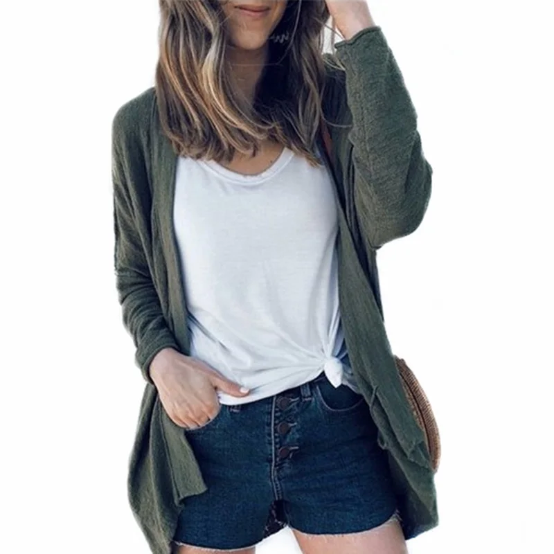 

Autumn 2019 Women Jacket Long Sleeve Slim Casual Knitted Cardigan Tops Fashion Women Clothes Winter Shirt Coat Jacket SJ3641V