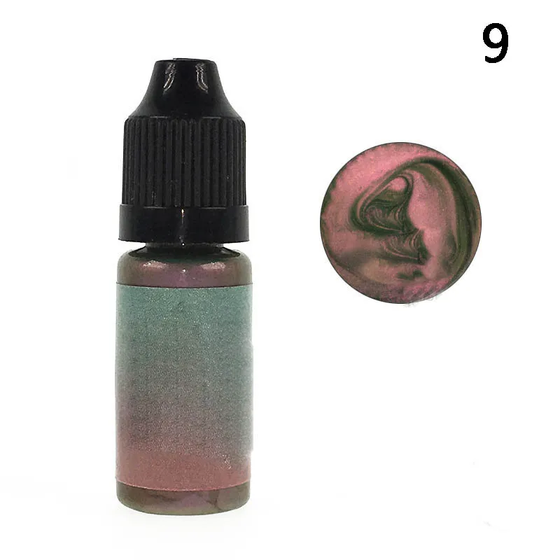 Распродажа 24 цветов перламутровый пигментный порошок MICA Rainbow UV из эпоксидной смолы ремесло DIY ювелирных изделий HVR88 - Цвет: 9
