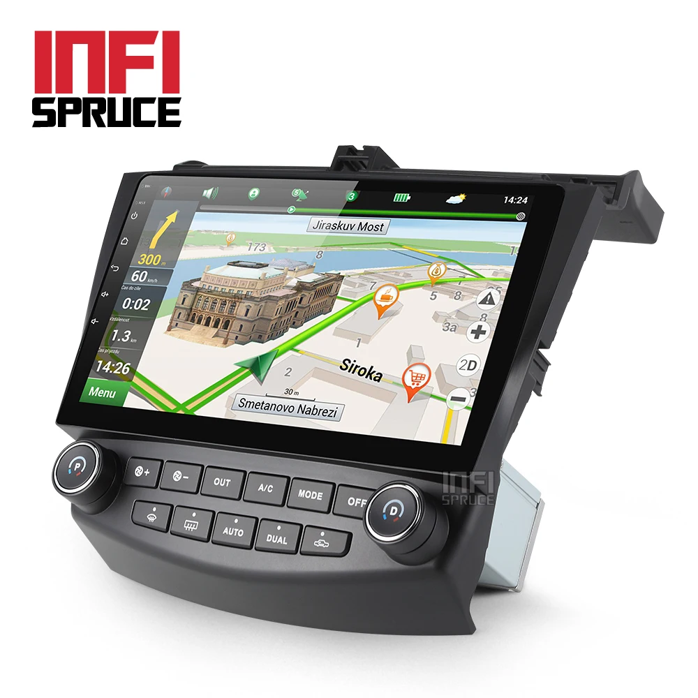 Автомобильный dvd gps плеер на android 8 1 для honda Accord 7 2003 2007 с радио навигацией