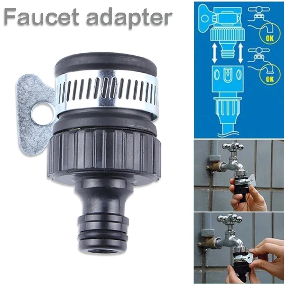 

Durable Universal Water Faucet Adapter Plastic Hose Fitting Hose Irrigation Garden Suitable For Transfer 14-24mm Diameter Tap