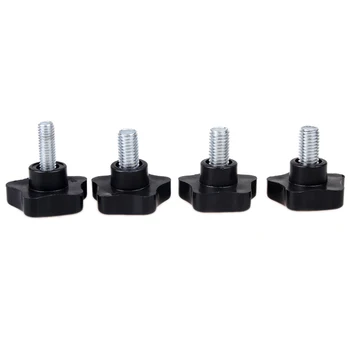 

10pcs M6 plum handles white zinc pentagonal screws bolt home decoration bolts hand screw bolts 10mm-30mm length