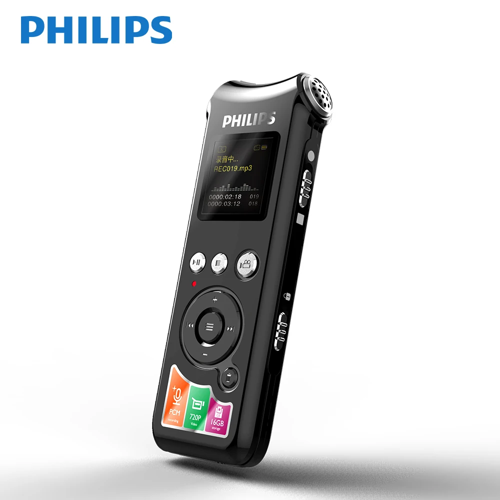 Philips оригинальный дальний диктофон камера шумоподавление Buil in 16 ГБ 15 часов записи