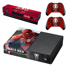 Наклейка на кожу для Xbox One консоль и Kinect и 2 контроллера для Xbox One Наклейка на кожу винил-Мстители Человек-паук