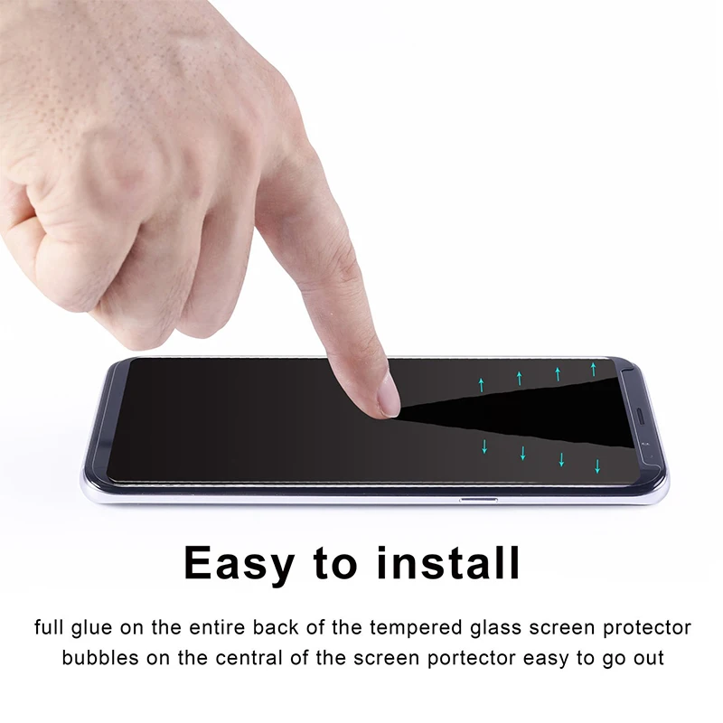 Full Glue Screen Protector For Samsung Galaxy S9 Plus Full Adhesive Tempered Glass For Samsung S8 S9 Plus Note 8 Case Friendly