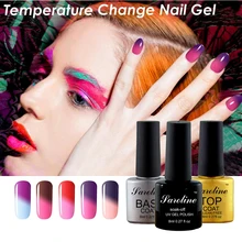 Magical UV Gel Varnishes Lacquer Home Manicure for artificial fingernail polish Changing color Temperature Gel nail polish