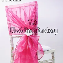 Дизайн капот из органзы \ крышка с цветочным зажимом для Банкетный Чехол для стула из органзы украшения