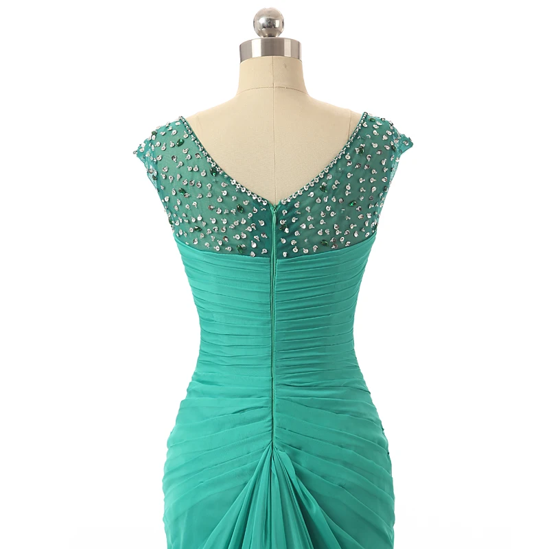 Elegant Green Long Mother Of The Bride Dress