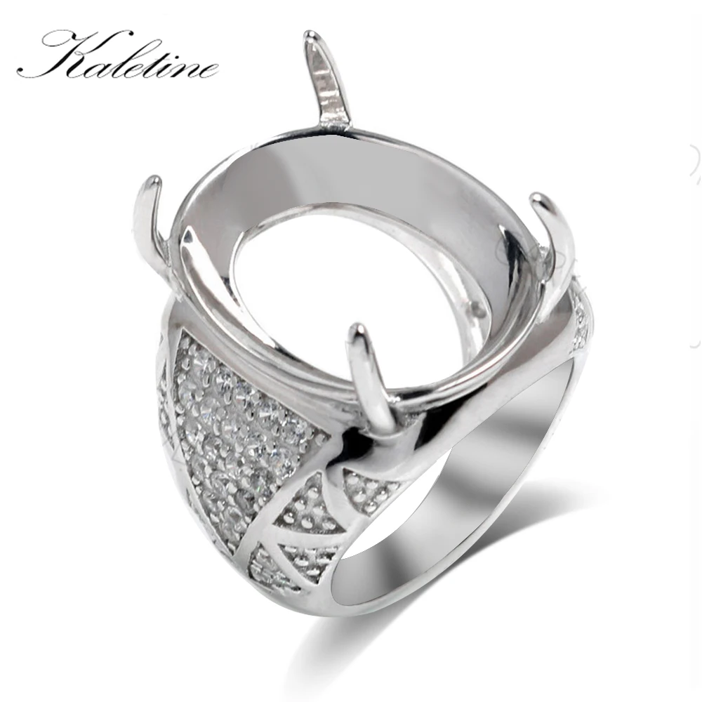 

#RSHC3005 Genuine 925 Sterling Silver High Quality Big Men's Ring Without Main Stone Ready for Main Stone
