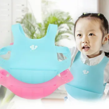 

Infants Cartoon Baby Bibs Pinny Kids Bib Baby Pinny Children's Silicone No-clean Bibs Placemat Set Baby Kids