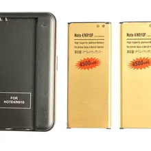 2x4500 мА/ч, EB-BN910BBE Золото Замена Батарея+ стены Зарядное устройство для samsung Galaxy Note IV 4 N910F N910H N910S N910U N910L N910C