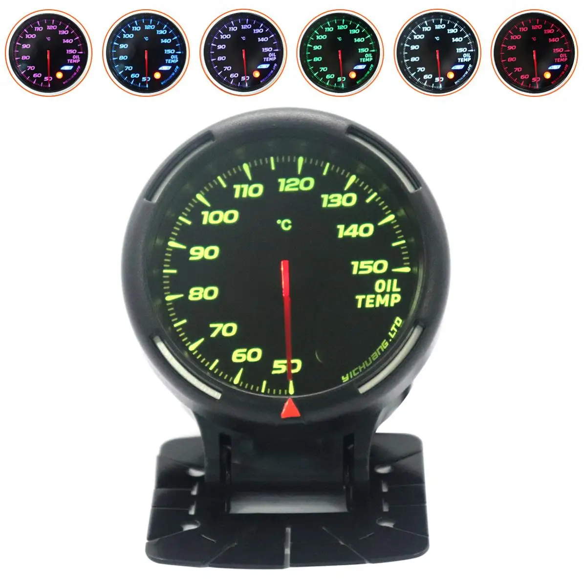 

60MM 12V 50-150 Degree Celsius Car Oil Temperature Gauge 64 Backlight with Sensor (NPT1/8")