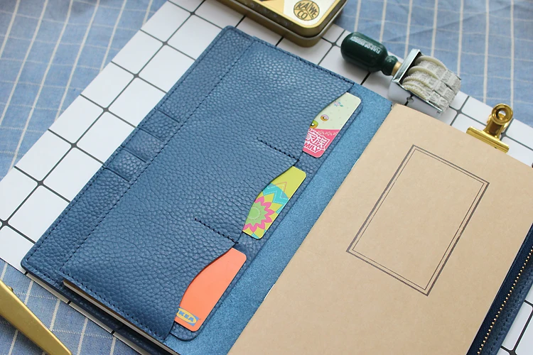 Fromthenon Litchi Grain Leather Travelers Notebook Card Bag Storage Bag For Midori Traveler's Notebook Vintage Retro Accessories Fromthenon Litchi Grain Leather Travelers Notebook Card Bag Storage Bag For Midori Traveler's Notebook Vintage Retro Accessories