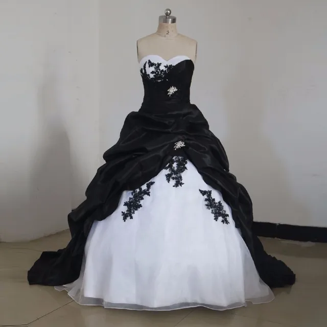 Black Bridesmaid Dress Sweetheart Corset